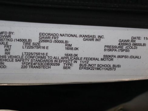 Used 2012 Ford E-450 and Econoline 450 Super Duty w/ Shuttle Bus Prep Pkg image 39