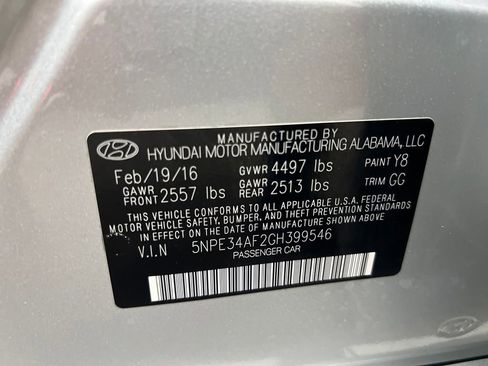 Used 2016 Hyundai Sonata Sport w/ Option Group 1V image 33