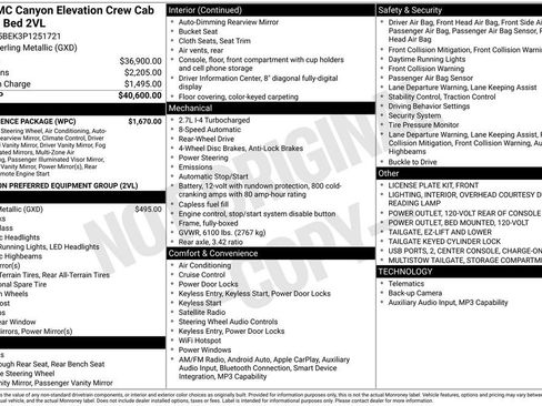 Certified 2023 GMC Canyon Elevation w/ Convenience Package RWD image 14