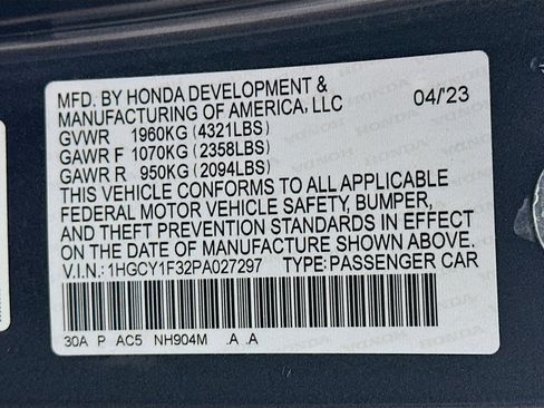 Used 2023 Honda Accord EX image 12
