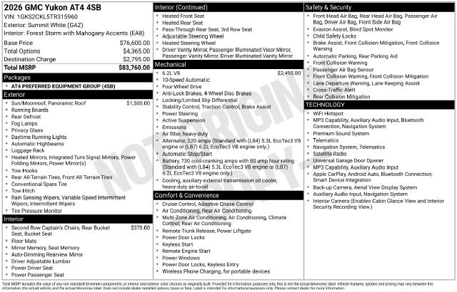 Used 2026 GMC Yukon AT4 AWD/4WD image 19