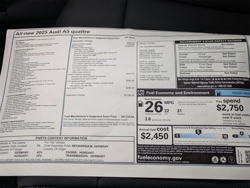 New 2025 Audi A5 2.0T Premium Plus image 18