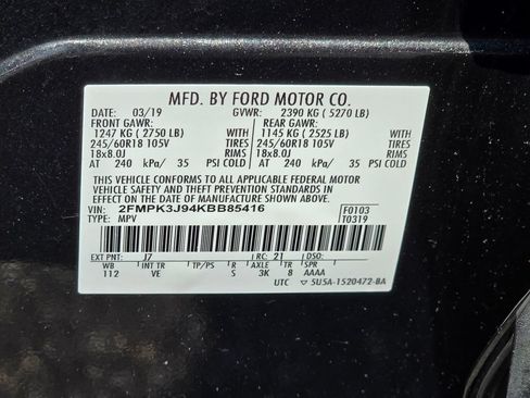 Used 2019 Ford Edge SEL w/ Equipment Group 201A FWD image 28