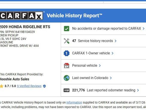 Used 2009 Honda Ridgeline RTS image 2