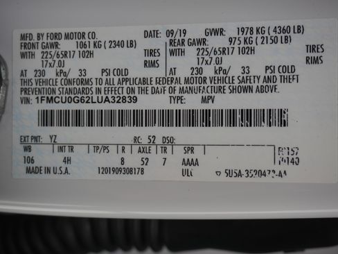 Used 2020 Ford Escape SE FWD image 30