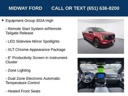 Certified 2022 Ford F150 XLT w/ Equipment Group 302A High AWD/4WD image 13