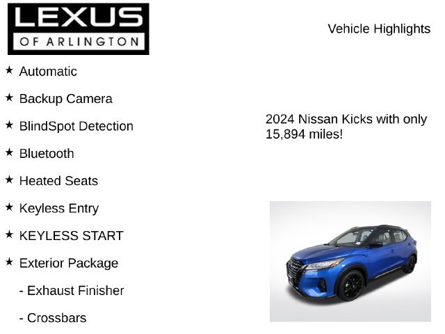 Used 2024 Nissan Kicks SR w/ SR Premium Package FWD image 8