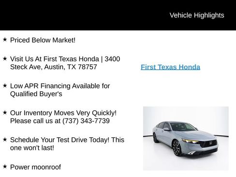 Certified 2025 Honda Accord Touring image 9