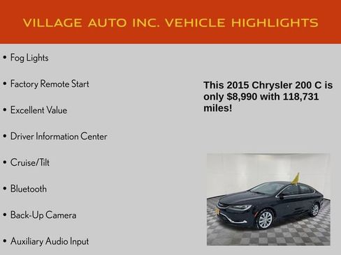 Used 2015 Chrysler 200 C w/ Navigation & Sound Group I image 14
