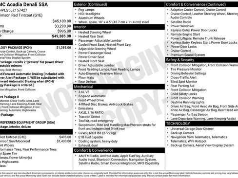 Used 2018 GMC Acadia Denali w/ Technology Package FWD image 3
