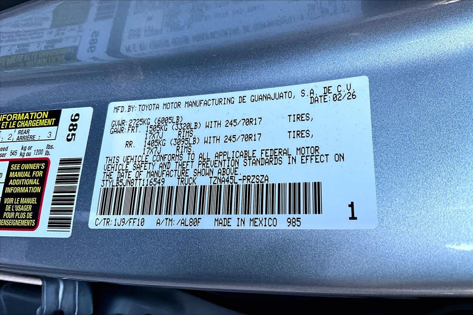 Certified 2026 Toyota Tacoma SR5 AWD/4WD image 33