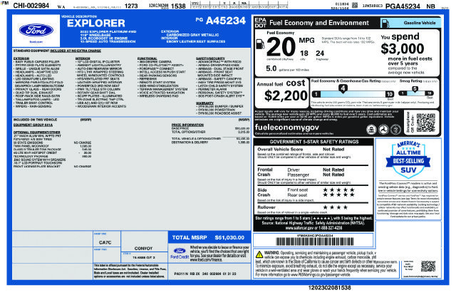 Used 2023 Ford Explorer Platinum w/ Technology Package AWD/4WD image 9