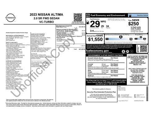 Used 2023 Nissan Altima 2.0 SR image 3