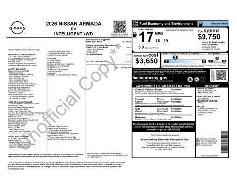 New 2026 Nissan Armada SV image 6