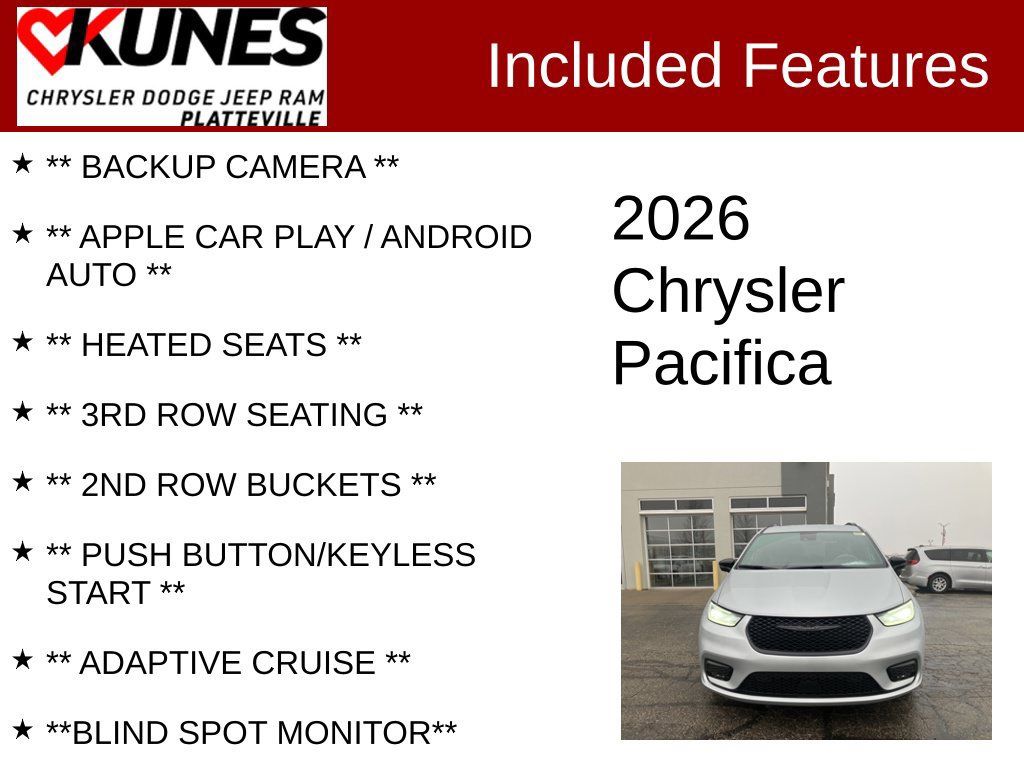 New 2026 Chrysler Pacifica Select w/ S Appearance Package FWD image 2