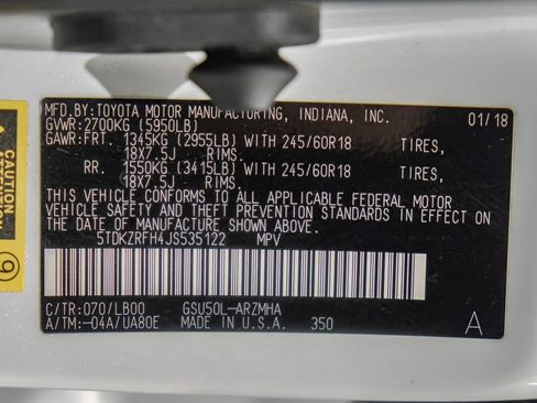 Used 2018 Toyota Highlander XLE FWD image 68