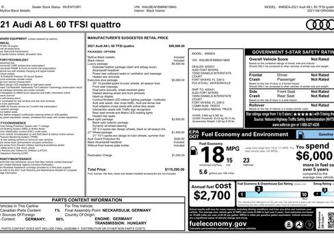 Used 2021 Audi A8 L 4.0T image 2