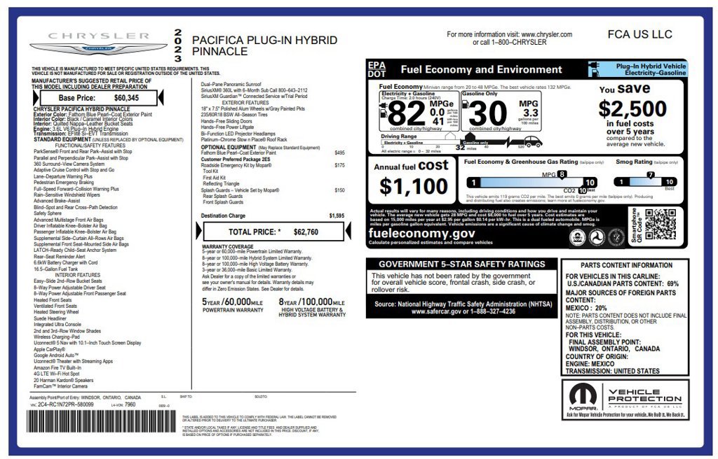 Used 2023 Chrysler Pacifica Pinnacle FWD image 4