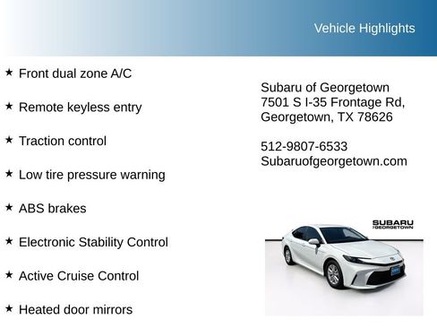 Used 2025 Toyota Camry LE FWD image 9