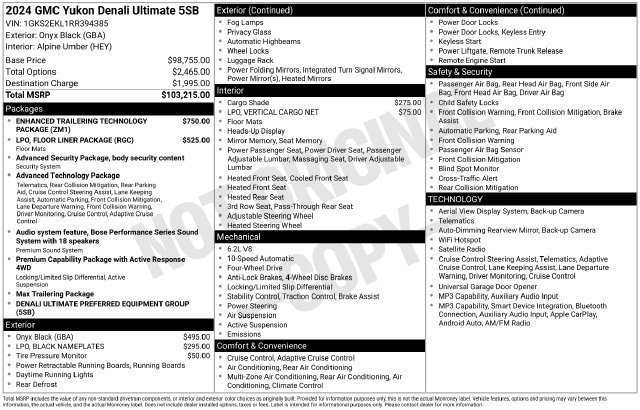 Used 2024 GMC Yukon Denali Ultimate AWD/4WD image 25