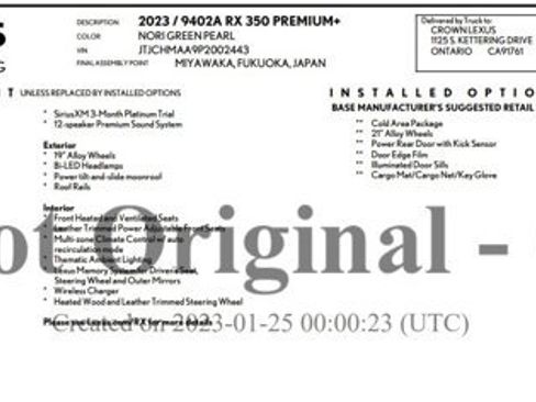 Used 2023 Lexus RX 350 Premium Plus image 2