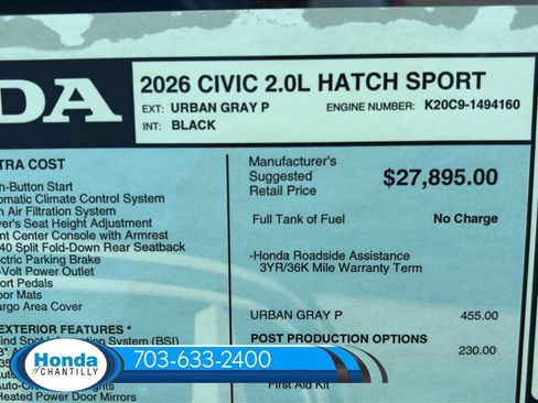 New 2026 Honda Civic Sport image 54
