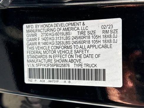 Used 2023 Honda Ridgeline RTL image 17