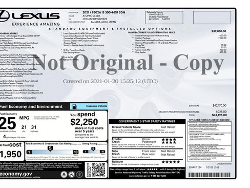 Used 2021 Lexus IS 300 w/ Comfort Package RWD image 55