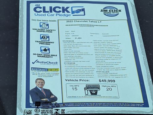 Used 2022 Chevrolet Tahoe LT w/ Luxury Package image 14