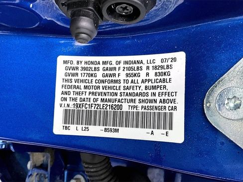 Used 2020 Honda Civic EX-L image 18