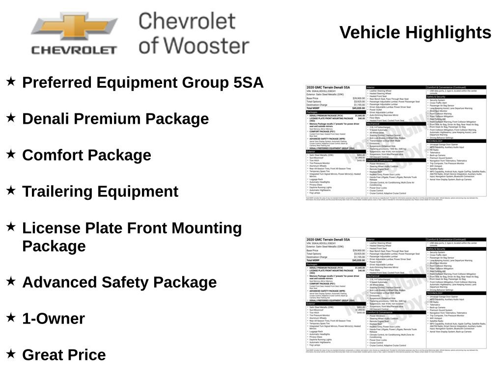 Used 2020 GMC Terrain Denali w/ Denali Premium Package AWD/4WD image 2