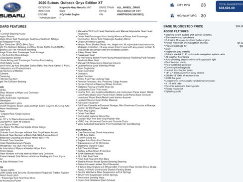 Used 2020 Subaru Outback Onyx Edition XT w/ Popular Package #2 image 5