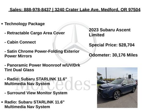 Used 2023 Subaru Ascent Limited w/ Technology Package AWD/4WD image 6