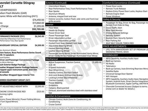 Used 2023 Chevrolet Corvette Stingray Premium Cpe w/ Z51 Performance Package RWD image 26