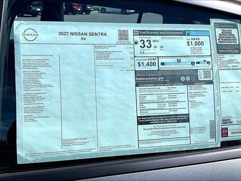 New 2027 Nissan Sentra SV FWD image 13