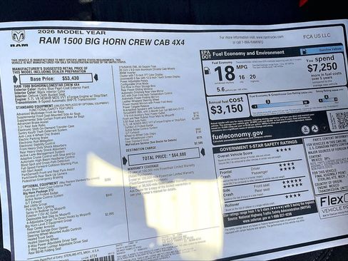 New 2026 RAM 1500 Big Horn AWD/4WD image 14