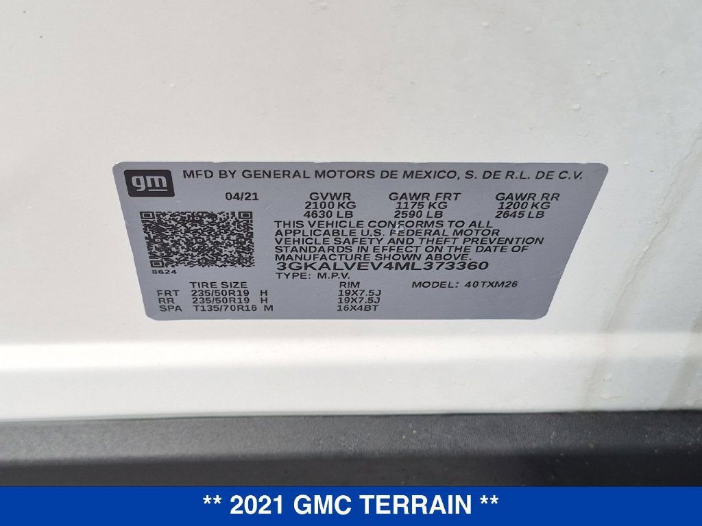Used 2021 GMC Terrain SLT w/ Infotainment Package II AWD/4WD image 35
