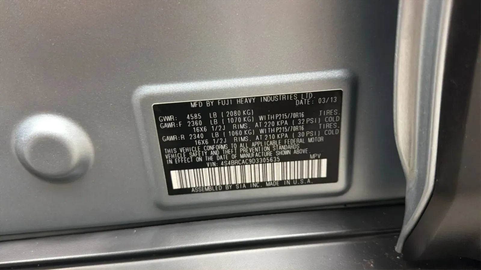 Used 2013 Subaru Outback 2.5i AWD/4WD image 23