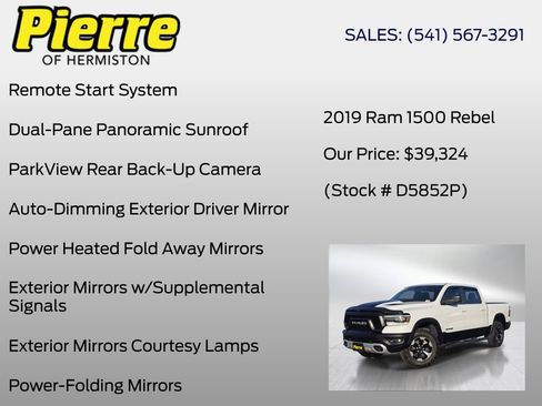 Used 2019 RAM 1500 Rebel w/ Leather & Sound Group w/ 2_W AWD/4WD image 36