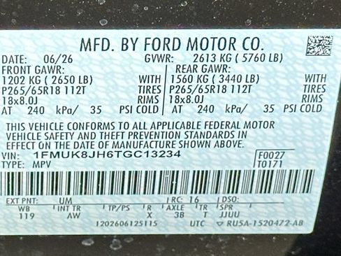 New 2026 Ford Explorer Tremor w/ Tremor Convenience Package AWD/4WD image 45