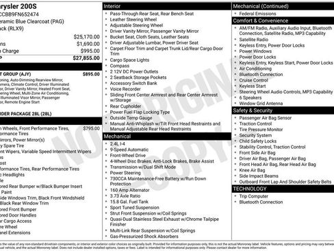 Used 2015 Chrysler 200 S w/ Comfort Group image 6