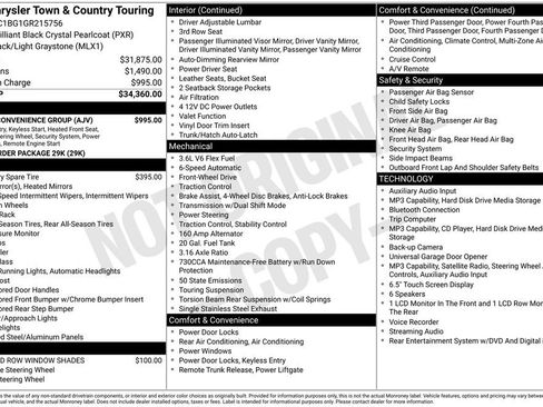 Used 2016 Chrysler Town & Country Touring w/ Driver Convenience Group FWD image 1