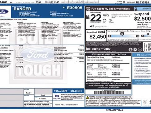 Used 2024 Ford Ranger XLT w/ FX4 Off-Road Package AWD/4WD image 2