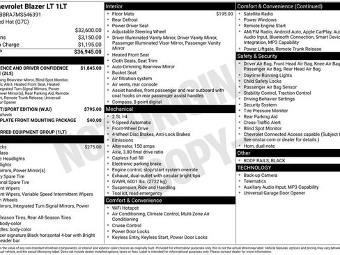 Certified 2021 Chevrolet Blazer LT FWD image 40