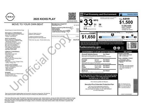 New 2025 Nissan Kicks Play S image 26