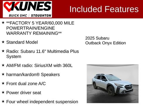 Used 2025 Subaru Outback Onyx Edition AWD/4WD image 3