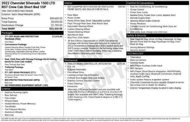 Used 2022 Chevrolet Silverado 1500 RST AWD/4WD image 2