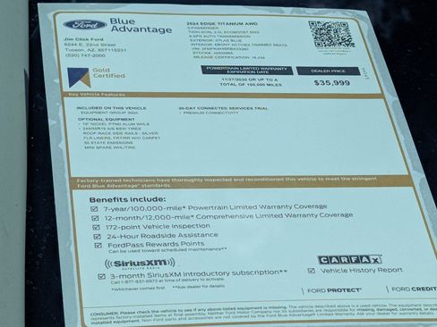 Certified 2024 Ford Edge Titanium AWD/4WD image 13