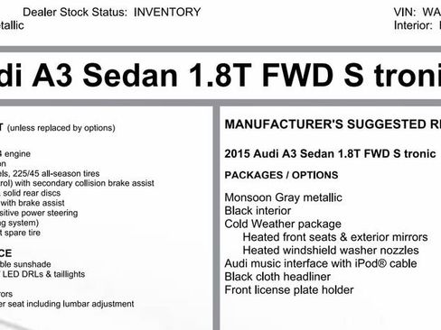 Used 2015 Audi A3 1.8T Premium w/ Cold Weather Package image 17