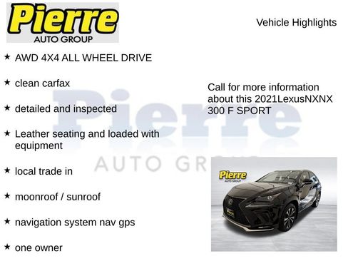 Used 2021 Lexus NX 300 F Sport w/ F Sport Premium Package AWD/4WD image 7